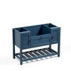 Modish Solid Wood Bathroom Vanity with Soft-Closing Drawers and Open Shelf Storage - DECOR MODISH Blue DECOR MODISH Blue