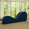 Chaise Lounge Chair, Ink Blue, Chaise Lounge for Yoga,Stretching,60D x 18W x 26H Inch, Ink Blue DECOR MODISH