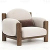 Modish Wood Chairs White Unique Armrest - DECOR MODISH