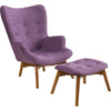 Wide Tufted Lounge Chair and Ottoman - DECOR MODISH