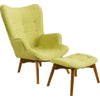 Wide Tufted Lounge Chair and Ottoman - DECOR MODISH