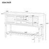 With 2 Drawers 2 Cabinets And 1 Shelf Table Sideboard With Storag 47&#39; &#39; Modern Console Table Sofa Table For Living Room - DECOR MODISH
